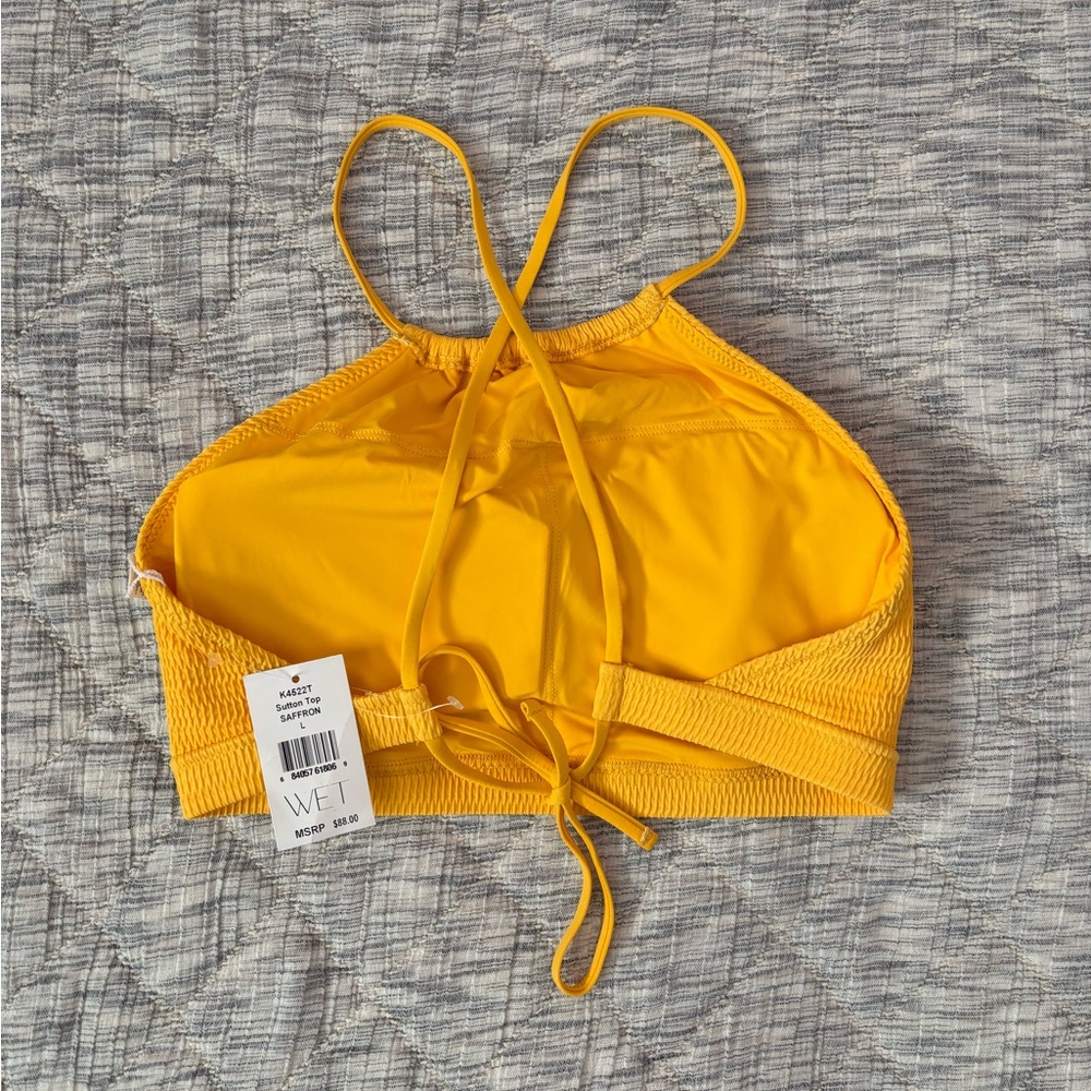 WET Sutton Bikini Top In Saffron Sz Large | Wet Bikini Top | Bohemian Beachwear- - Picture 2 of 6